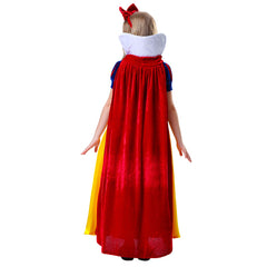 New Princess Snow White Girl Costume Dress With Cape Cosplay Party Halloween