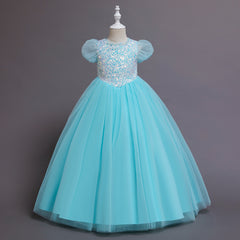 Flower Girl Dress Formal Sequins Wedding Dresses Princess Ball Gown