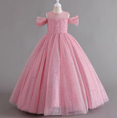 Flower Girl Dress Sequins Princess Birthday Party Holiday Ball Gown