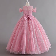 Flower Girl Dress Sequins Princess Birthday Party Holiday Ball Gown