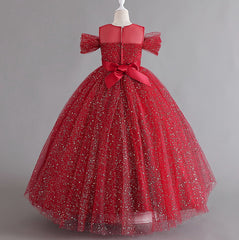 Flower Girl Dress Sequins Princess Birthday Party Holiday Ball Gown