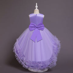 Flower Girl Dress Toddler Kids Princess Wedding Dress Graduation Trailing Formal Special Occasions