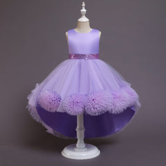 Flower Girl Dress Toddler Kids Princess Wedding Dress Graduation Trailing Formal Special Occasions