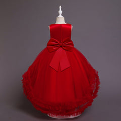 Flower Girl Dress Toddler Kids Princess Wedding Dress Graduation Trailing Formal Special Occasions