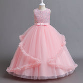 Flower Girl Dress Sequins Princess Birthday Costume Ball Gown