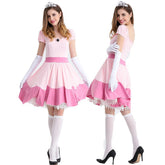 Super Mario Daisy Princess Woman Costume Dresses Adult Cosplay