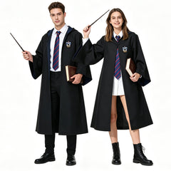 Wizard Magic Academy Cosplay Robe Cloak Costume for Adults and Kids