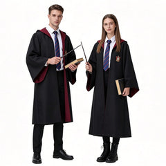 Wizard Magic Academy Cosplay Robe Cloak Costume for Adults and Kids
