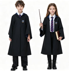 Wizard Magic Academy Cosplay Robe Cloak Costume for Adults and Kids