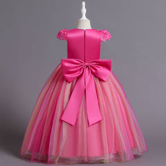 Flower Girl Dress Princess Dress Birthday Costume Party Holiday Wedding Bow Net