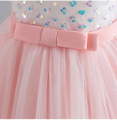 Flower Girl Dress Sequins Wedding Princess Dress Birthday Party Holiday Ball Gown