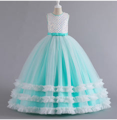 Flower Girl Dress Sequins Wedding Princess Dress Birthday Party Holiday Ball Gown