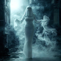 Women Sexy Ghost Lady Apricot Lady Drag Cosplay Costume