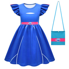 Zombies 4 Halloween Addison Cosplay Costume Dress Blue Uniform For Girls