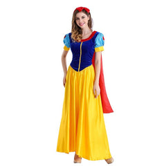 Snow White Costume Woman Cosplay Halloween With Cape