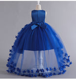 Wedding Dress Flower Girl Dress Bow Sequins Princess Dress Birthday Costume Party Holiday