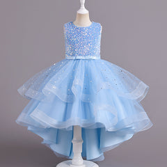 Wedding Dress Lace Sequin Flower Girl Dress Sequins Princess Dress Birthday Costume Party Holiday