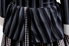 Addams Family Wednesday Academy Uniform costume Dress for Girls