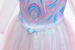 New Wicked Kids Glinda Cosplay Princess Costume Dress For Girls