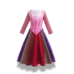 Hocus Pocus 2 Halloween Girls Dress Witch Costume Cosplay Party Holiday