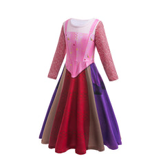 Hocus Pocus 2 Halloween Girls Dress Witch Costume Cosplay Party Holiday