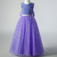 Flower Girl Dress Sequin Wedding Dress Princess Dress Bow Birthday Costume Party Holiday