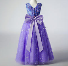 Flower Girl Dress Sequin Wedding Dress Princess Dress Bow Birthday Costume Party Holiday