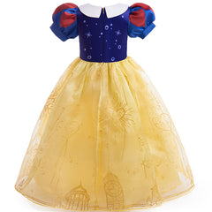 Snow White New Girls Dresses Costume Princess Long Fancy Halloween Party Cosplay