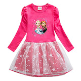 New Cotton Kids Toddler Princess Costume Elsa Anna Olaf Girl Dress Party Holiday