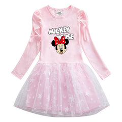 New Cotton Kids Toddler Princess Costume Minnie Mouse Girl Dress Party Holiday