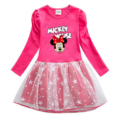 New Cotton Kids Toddler Princess Costume Minnie Mouse Girl Dress Party Holiday