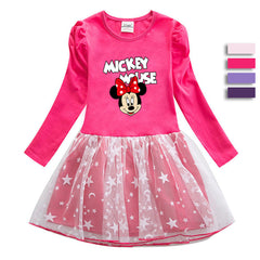 New Cotton Kids Toddler Princess Costume Minnie Mouse Girl Dress Party Holiday