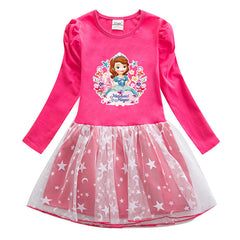 New Cotton Kids Toddler Sophia Princess Costume Girl Dress Party Holiday