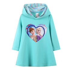 New Girl Party Holiday Toddler Princess Costume Elsa Anna Dress For Casual Wear Birthday