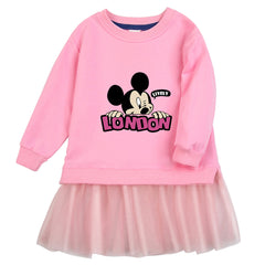 New Girl Party Toddler Princess Costume Mickey Mouse Dress For Casual Wear