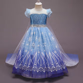Frozen 2 Elsa Costume Toddler Kids Princess Cosplay Halloween Girl Dresses With Cape