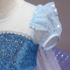Frozen 2 Elsa Costume Toddler Kids Princess Cosplay Halloween Girl Dresses With Cape