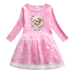 New Girl Party Holiday Toddler Princess Costume Elsa Dress For Casual Wear Birthday