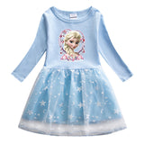 New Girl Party Holiday Toddler Princess Costume Elsa Dress For Casual Wear Birthday