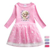 New Girl Party Holiday Toddler Princess Costume Elsa Dress For Casual Wear Birthday
