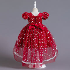 Flower Girl Dress Birthday Princess Party Holiday Wedding Dresses Trailing