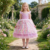 Little Mermaid Princess Costume Dress Toddler Sequin Ruffle Ball Gown for Girls