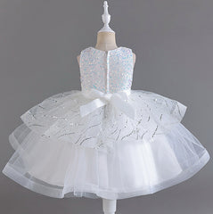 Flower Girl Dress Sequins Wedding Dress Princess Dress Birthday Costume Party Dress Holiday