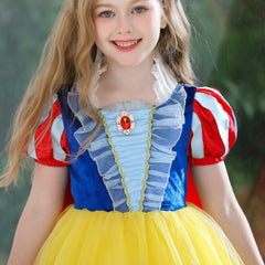 New Snow White Costume Princess Cape Girls Dresses With 8 pieces set