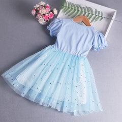 Elsa Dress Cape New Girl Dress Lace Toddler Princess Costume For Casual Wear Holiday Birthday Party