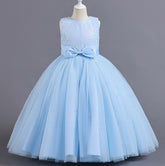 Flower Girl Dress Bow Wedding Dress Princess Dress Sequins Birthday Costume Party Holiday