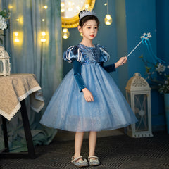 Girl Costume Dress Elsa Anna New Cosplay Party Holiday Wedding Dress Birthday