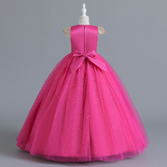 Flower Girl Dress Bow Princess Dress Birthday Costume Party Holiday Wedding