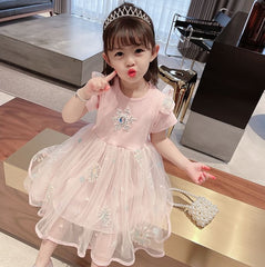 New Girl Dress Elsa Lace Party Toddler Princess Costume For Casual Wear Holiday Birthday