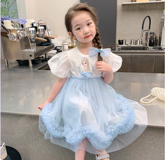 New Girl Dress Elsa Lace Toddler Princess Costume For Casual Wear Holiday Birthday Party